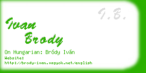 ivan brody business card
